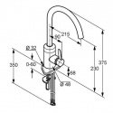 Смеситель кухонный Kludi E-GO излив 238 мм (422100575) 52156