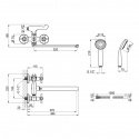 Смеситель для ванны Q-Tap Dominox CRM 143K  (QTDOMCRM143K) 192802