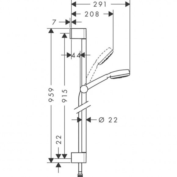 Душевой набор Hansgrohe Crometta 100 Multi (26659400)