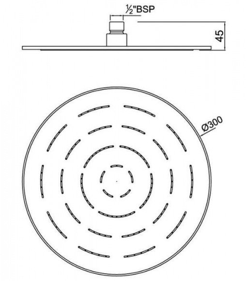 Верхний душ Jaquar Maze 300 мм (OHS-CHR-1633)