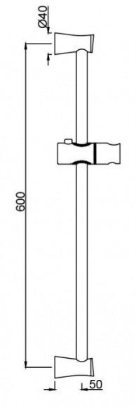 Душевая штанга Jaquar 60 см (SHA-CHR-1197N)