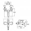 Смеситель для ванны Roca Targa хром (A5A0260C00) 99123