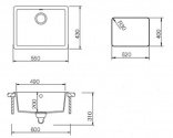 Кухонная мойка Teka Radea 490/370 TG белый (40143662) 3145