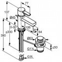Смеситель для умывальника Kludi Zenta с донным клапаном, черный (382508675) 48166