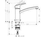 Смеситель кухонный Hansgrohe Ecos M хром (14815000) 186191