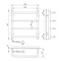 Полотенцесушитель электрический Laris Стандарт П4 450х500 подключение слева (73207080) 95453