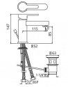 Смеситель для умывальника Jaquar Fusion гидрозатвор (FUS-CHR-29052B) 47524