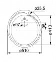 Кухонная мойка Franke RON 610-41 матовая (101.0255.783) 38977