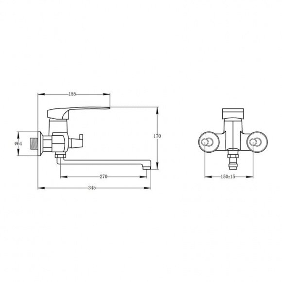 Смеситель для ванны Potato P22217  (POTP22217)