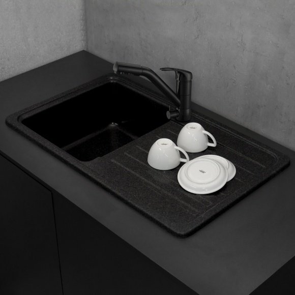 Кухонная мойка Fancy Marble Versal светло-черная (109080004)