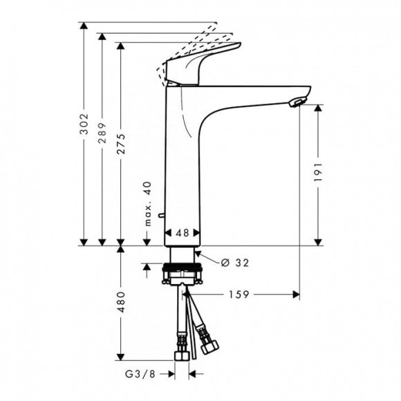 Смеситель для умывальника Hansgrohe Focus 190 (31658000)