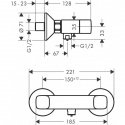 Смеситель для душа Hansgrohe Logis двухвентильный (71263000) 156816