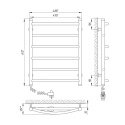 Полотенцесушитель электрический Laris Микс П6 450х600 подключение слева (73207060) 95336