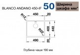 Кухонная мойка Blanco Andano 450-IF зеркальная полировка (522961) 2562