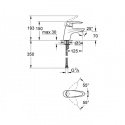 Смеситель для умывальника Grohe Eurodisc New однорычажный, хром (32469001) 130455