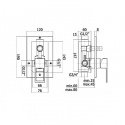 Cмеситель для душа скрытого монтажа PAFFONI EFFE/ELLE (EF 015 CR) 159159