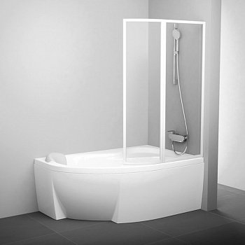 Шторка для ванны Ravak VSK2 Rosa II 170 белый transparent правосторонняя фото
