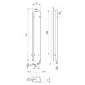 Полотенцесушитель электрический Laris Джаз 105x800 подключение справа (73207342) 94501