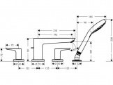 Наружная часть смесителя для ванны Hansgrohe Talis E на 4 отверстия (71748000) 100129