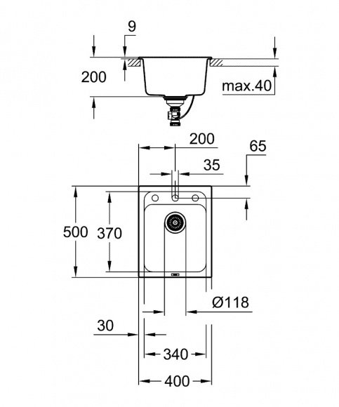 Кухонная мойка Grohe EX Sink K700 (31650AP0)