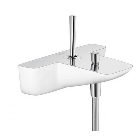 Смеситель для ванны Hansgrohe PuraVida хром/белый (15472400)