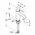Смеситель для умывальника Kludi Bozz излив 115 мм (382900576) 47809