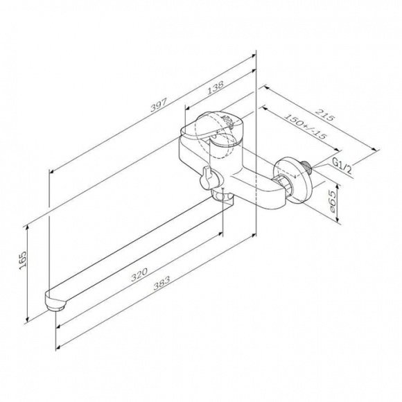 Смеситель для ванны AM PM JOY (F8590000)