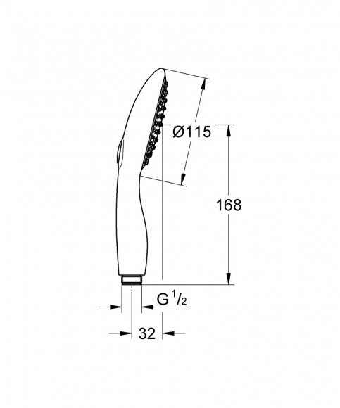 Ручной душ Grohe Power&Soul 115 2 режима (27671000)