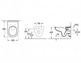 Унитаз подвесной Villeroy&Boch O.Novo без ободка с сиденьем Soft Close (5660HR01) 79522