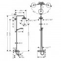 Душевая система Hansgrohe Croma Select E 180 2 Jet Showerpipe (27352400) 22100