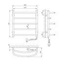 Полотенцесушитель электрический Laris Евромикс П5 450х500 подключение справа (73207025) 94521