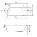 Ванна акриловая Cersanit Octavia 150x70 прямоугольная (AZBR1000563360) 188740