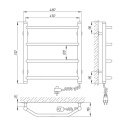 Полотенцесушитель электрический Laris Виктория П4 450х500 подключение справа (73207013) 94372
