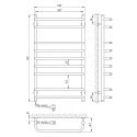 Полотенцесушитель электрический Laris Стандарт П9 500х900 подключение слева (73207090) 95533