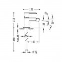 Смеситель для биде Tres Cuadro с донным клапаном (00612001D) 92567