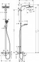 Душевая система Hansgrohe Crometta E 240 1jet Showerpipe (27298000) 164293
