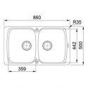 Кухонная мойка Franke AZG 620 шторм (114.0498.072) 1028