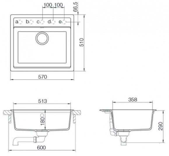 Кухонная мойка Schock NEMO N100 Onyx-10 (23026010)