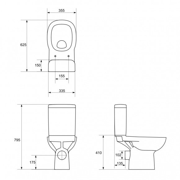 Унитаз-компакт Cersanit Facile 011 Duroplast Soft Close (CCKZ1001372052)