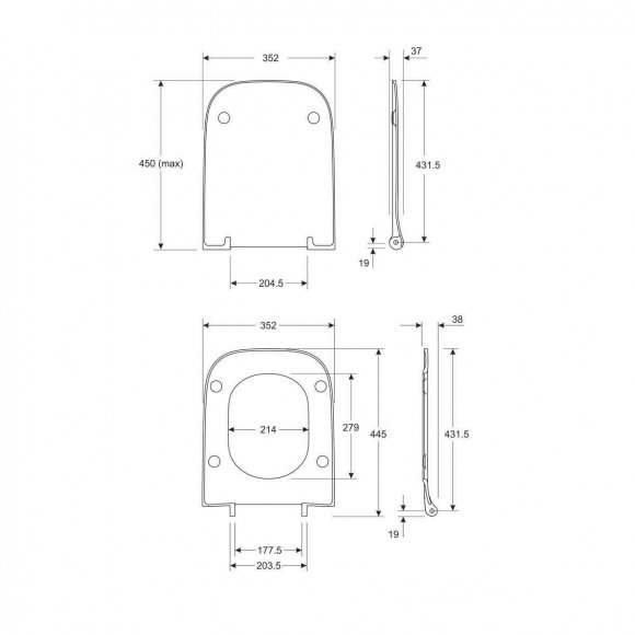 Сиденье для унитаза Kolo Modo Slim Duroplast Soft-Close (L30115000)