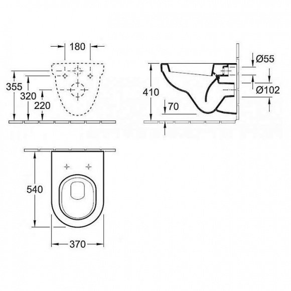 Унитаз подвесной Villeroy&Boch Verity Design без крышки (56801001)