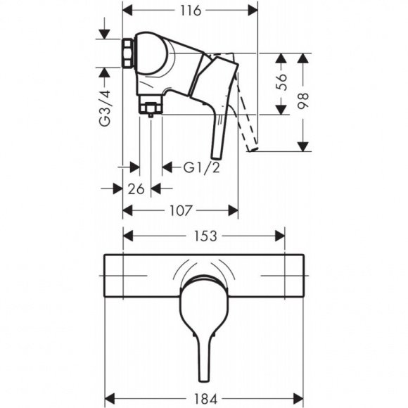 Смеситель для душа Hansgrohe Talis S (72601000)