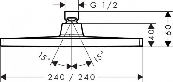 Верхний душ Hansgrohe Crometta S 240 1jet (26727000)