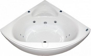 Гидромассажная акриловая ванна Appollo 140х140 угловая с пневмокнопкой (AT-970) фото