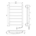 Полотенцесушитель электрический Laris Микс П7 450х700 подключение справа (73207010) 95357
