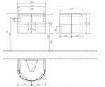 Тумба под умывальник Villeroy&Boch Subway 60 см (A69400DH) 64781