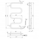 Полотенцесушитель электрический Laris Змеевик 25 РС5 400х800 подключение справа (73207039) 189083