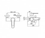 Смеситель для ванны PAFFONI BLU (BLU 023 CR) 159549