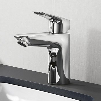 Смеситель для умывальника Hansgrohe Talis E 80 со сливным гарнитуром (71701000) фото