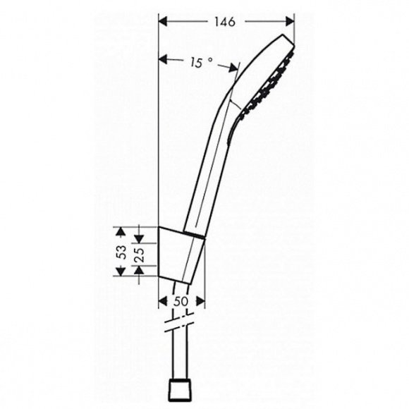 Душевой гарнитур Hansgrohe Croma Select S 1 jet Porter Set (26410400)